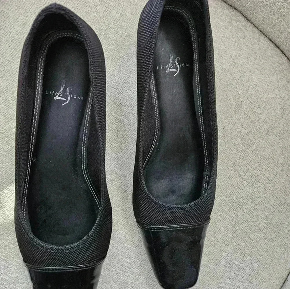 Life Stride Ravenna Black Dark Academia Mobwife Corporate Chic CorpGoth Sz 9.5 - Picture 3 of 5